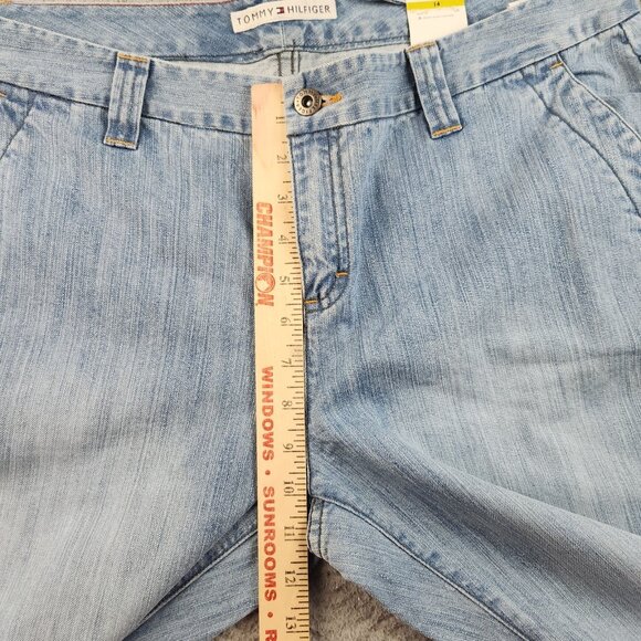 Tommy Jeans Womens 14 Y2K Curvy Trouser Flare Flap Pockets Cotton Denim (36x30) - Picture 6 of 13